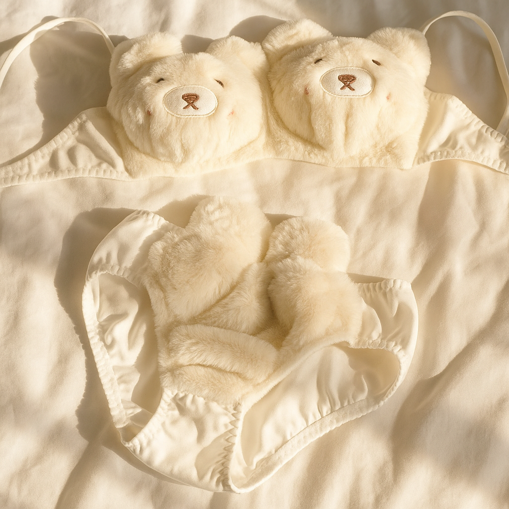 Plush Bra Lingerie Set