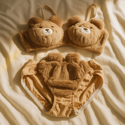 Plush Bra Lingerie Set